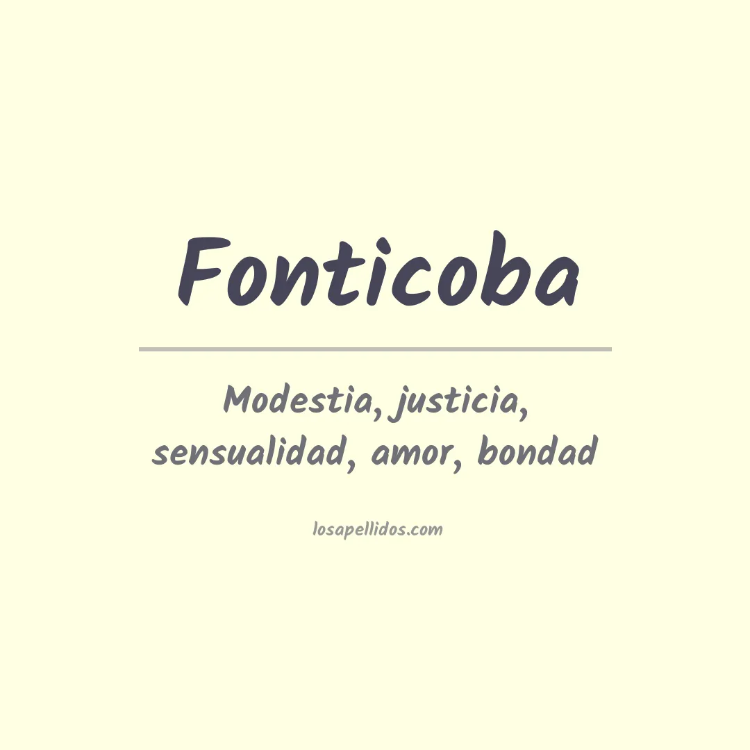 Significado del Apellido Fonticoba
