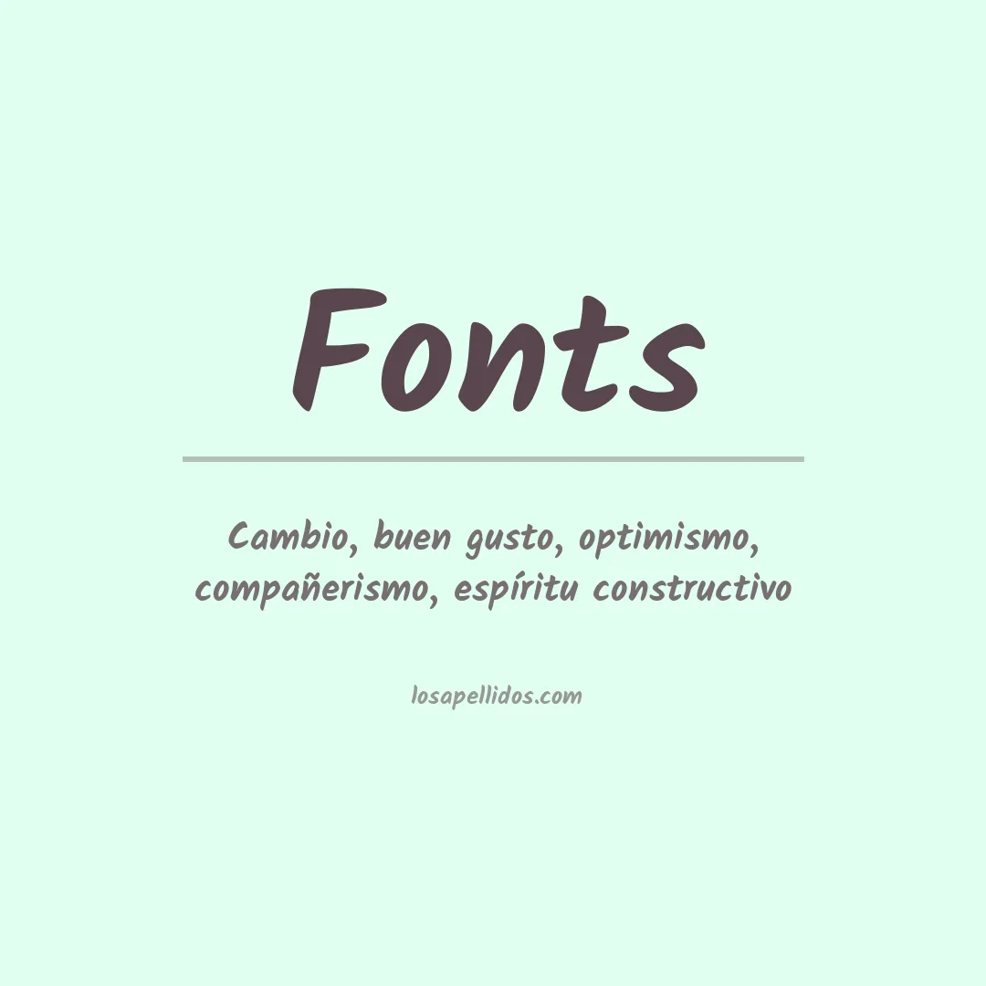 Apellido Fonts