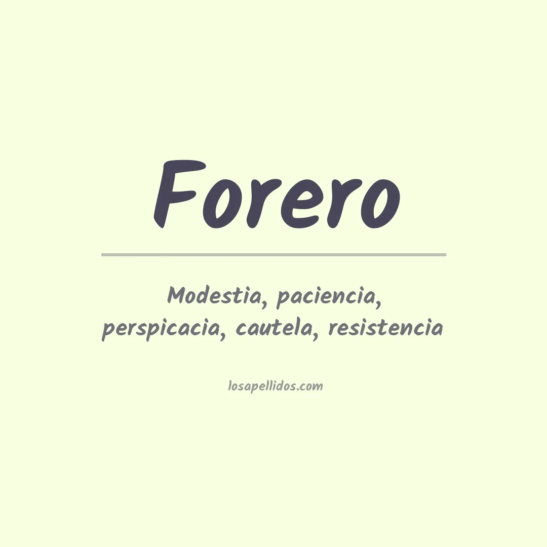 Apellido Forero