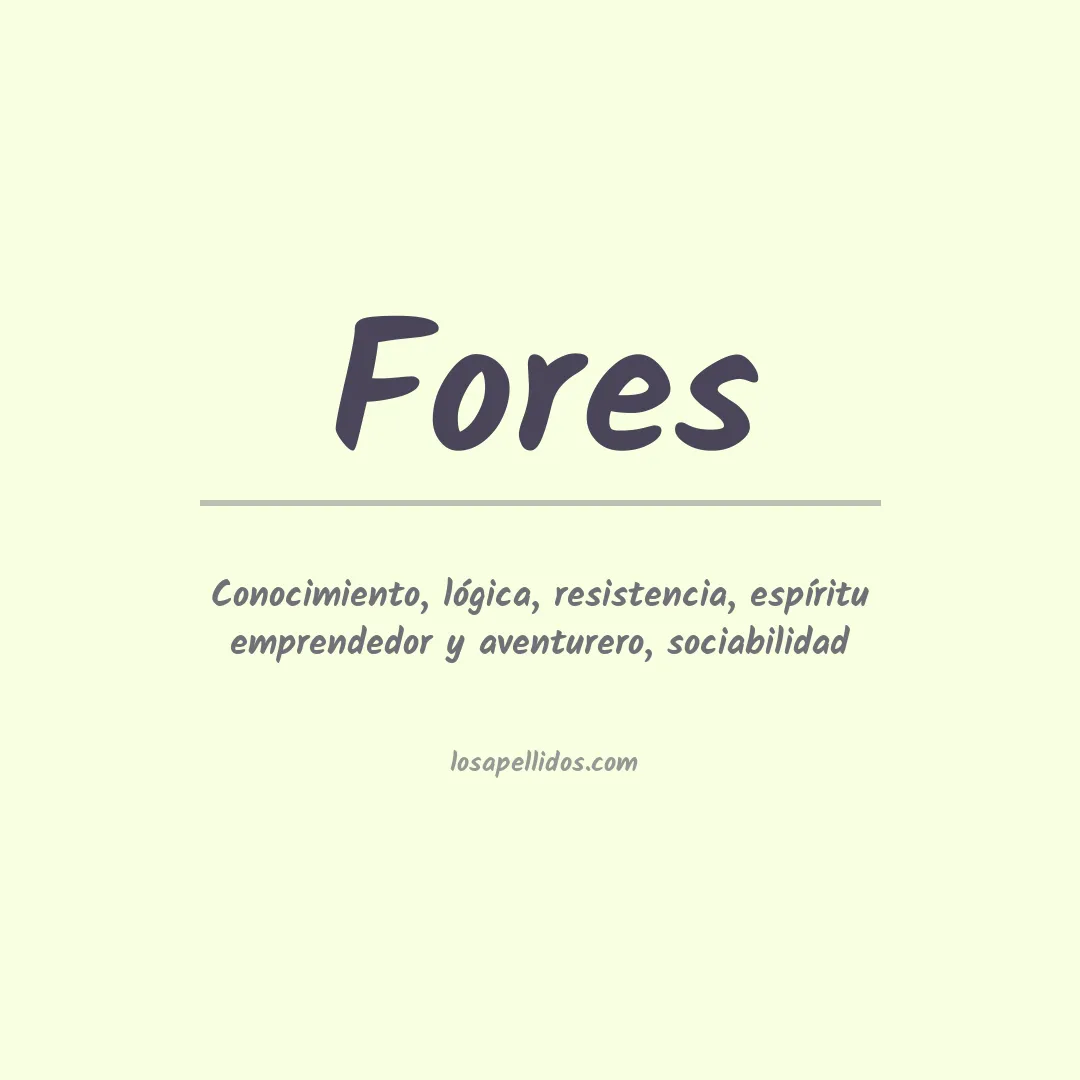 Apellido Fores