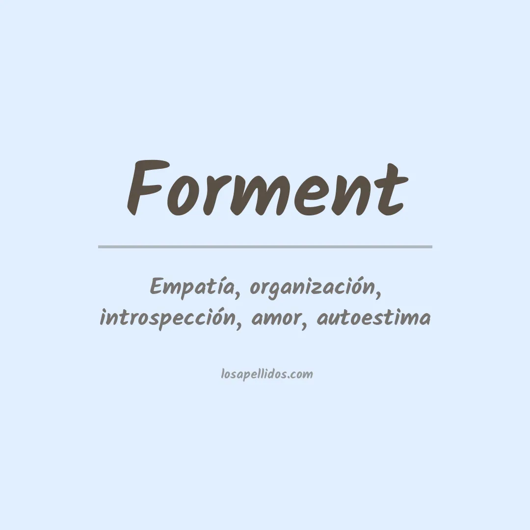 Apellido Forment