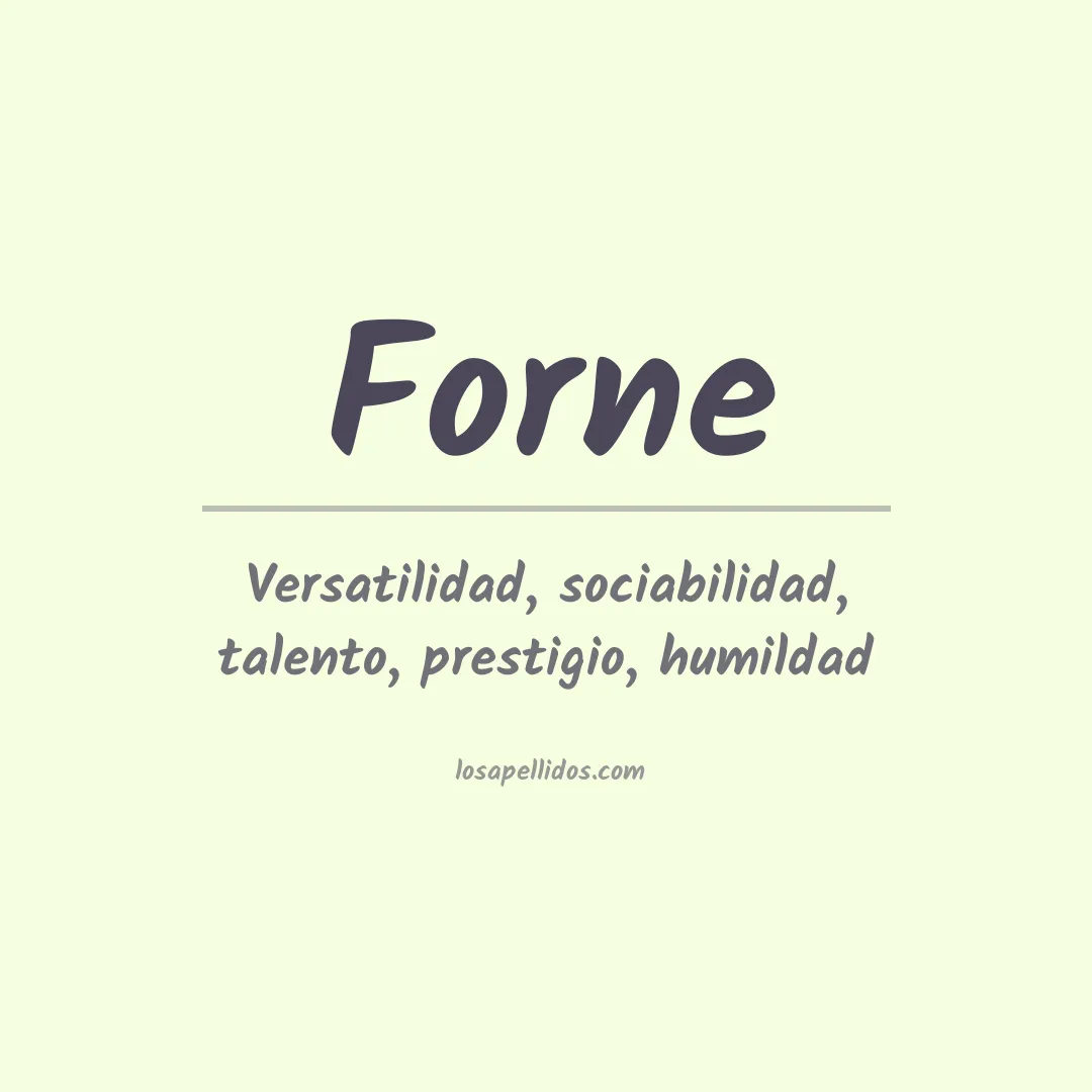 Apellido Forne