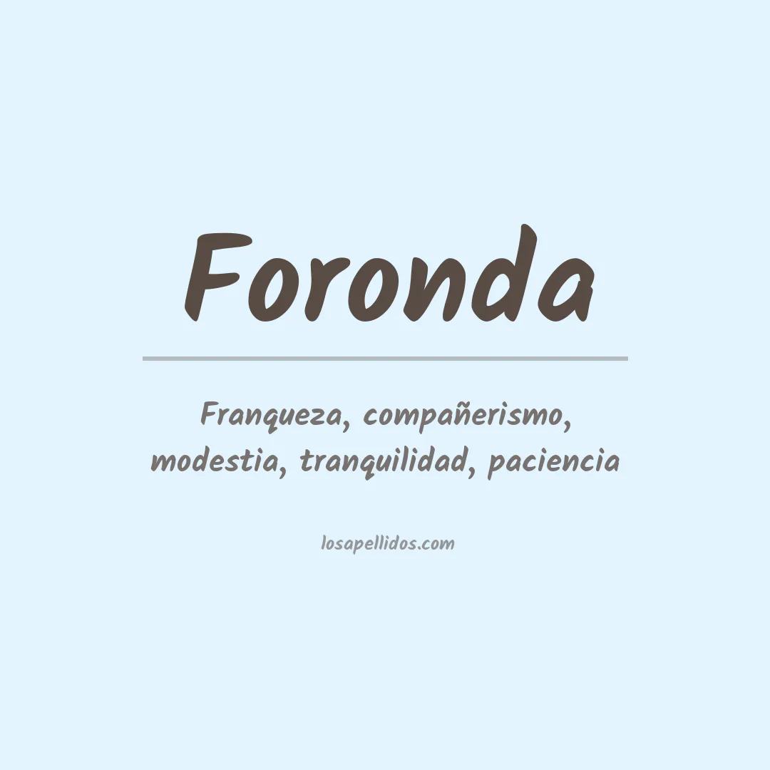 Apellido Foronda