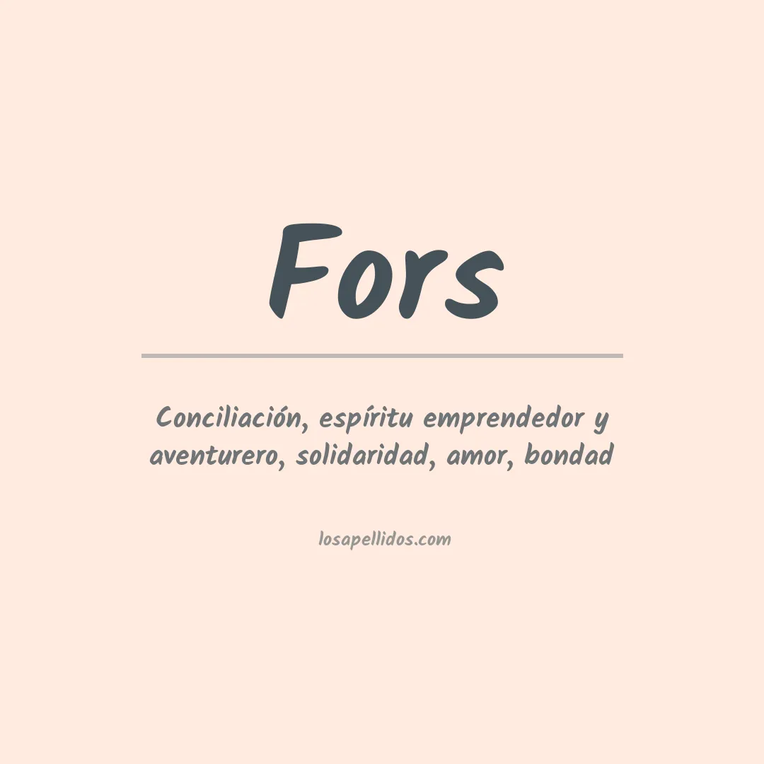 Apellido Fors