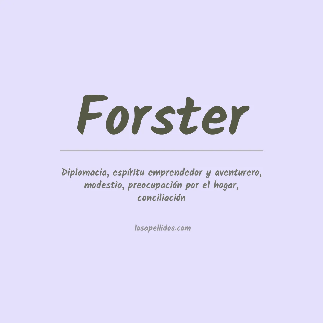 Apellido Forster