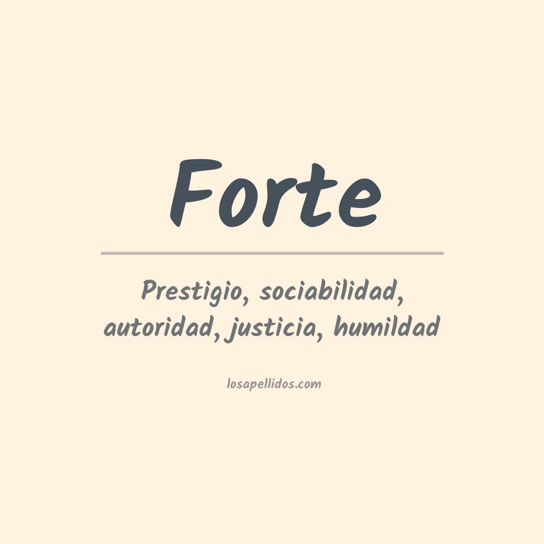 Apellido Forte