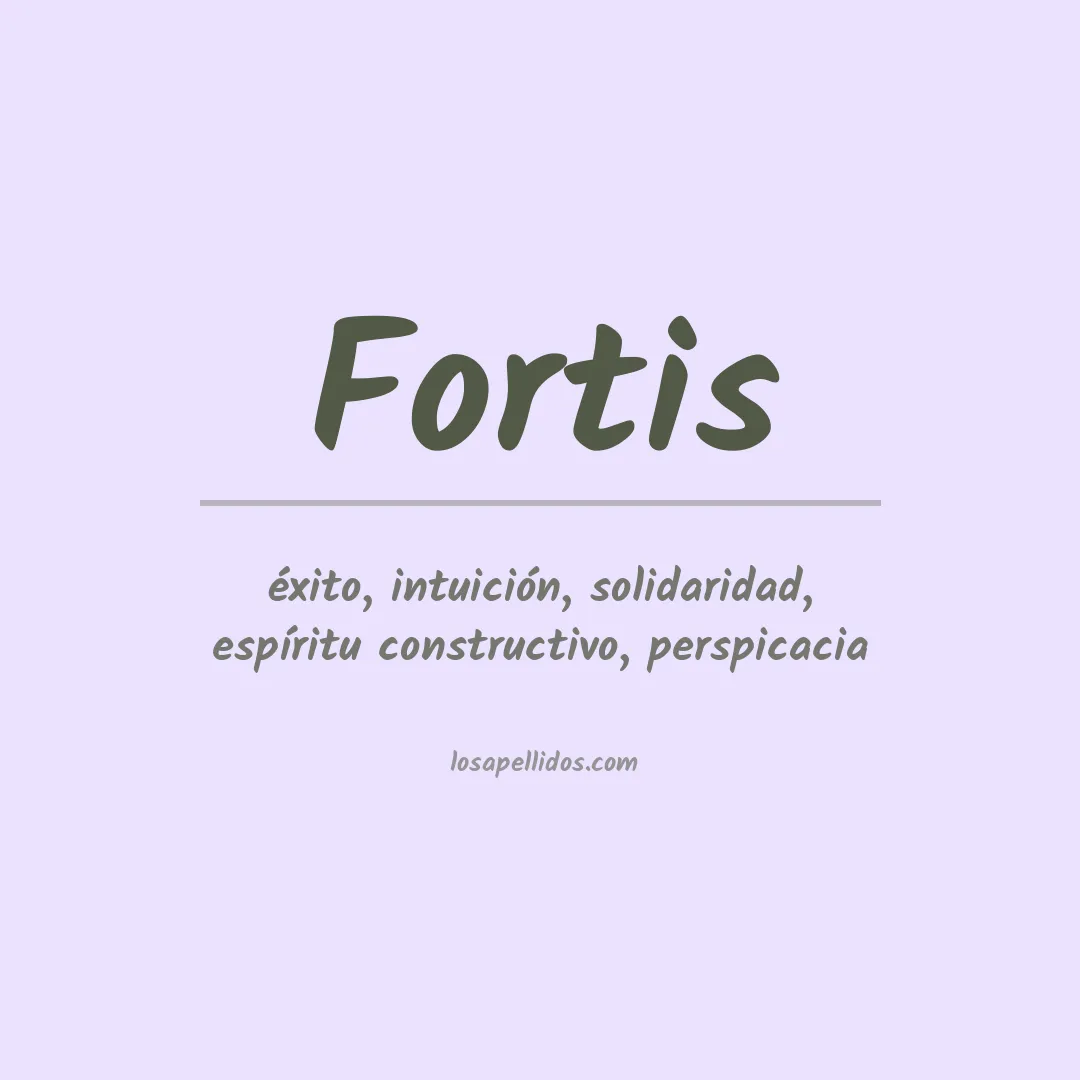 Apellido Fortis