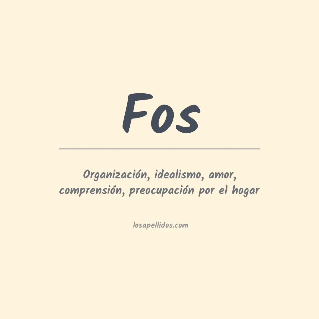 Apellido Fos