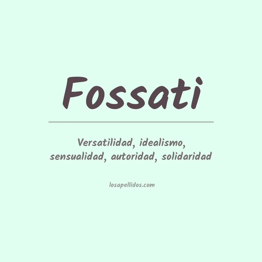 Apellido Fossati