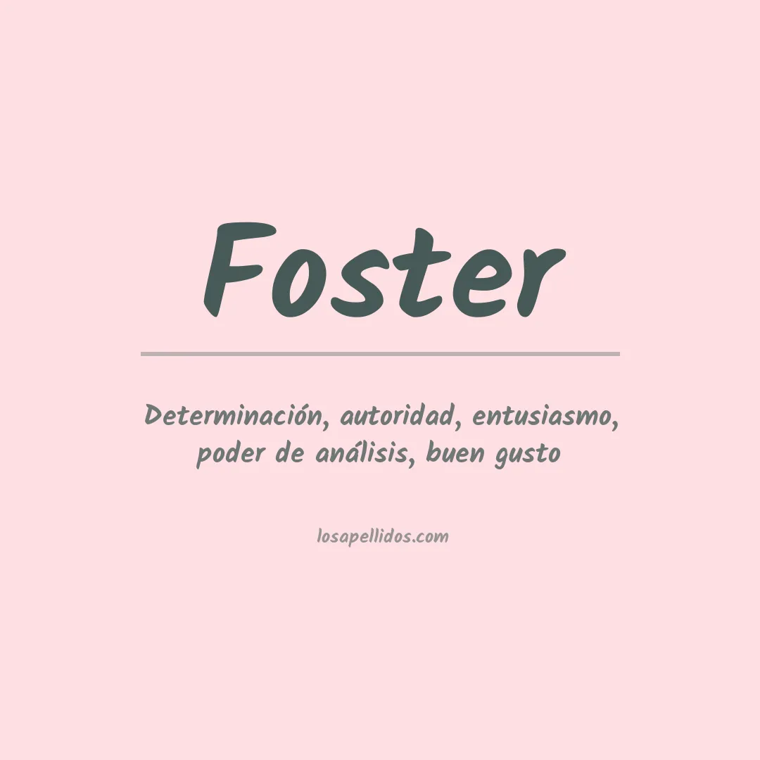 Apellido Foster