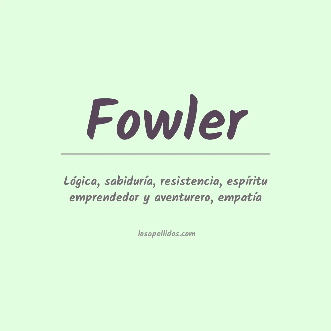 Apellido Fowler