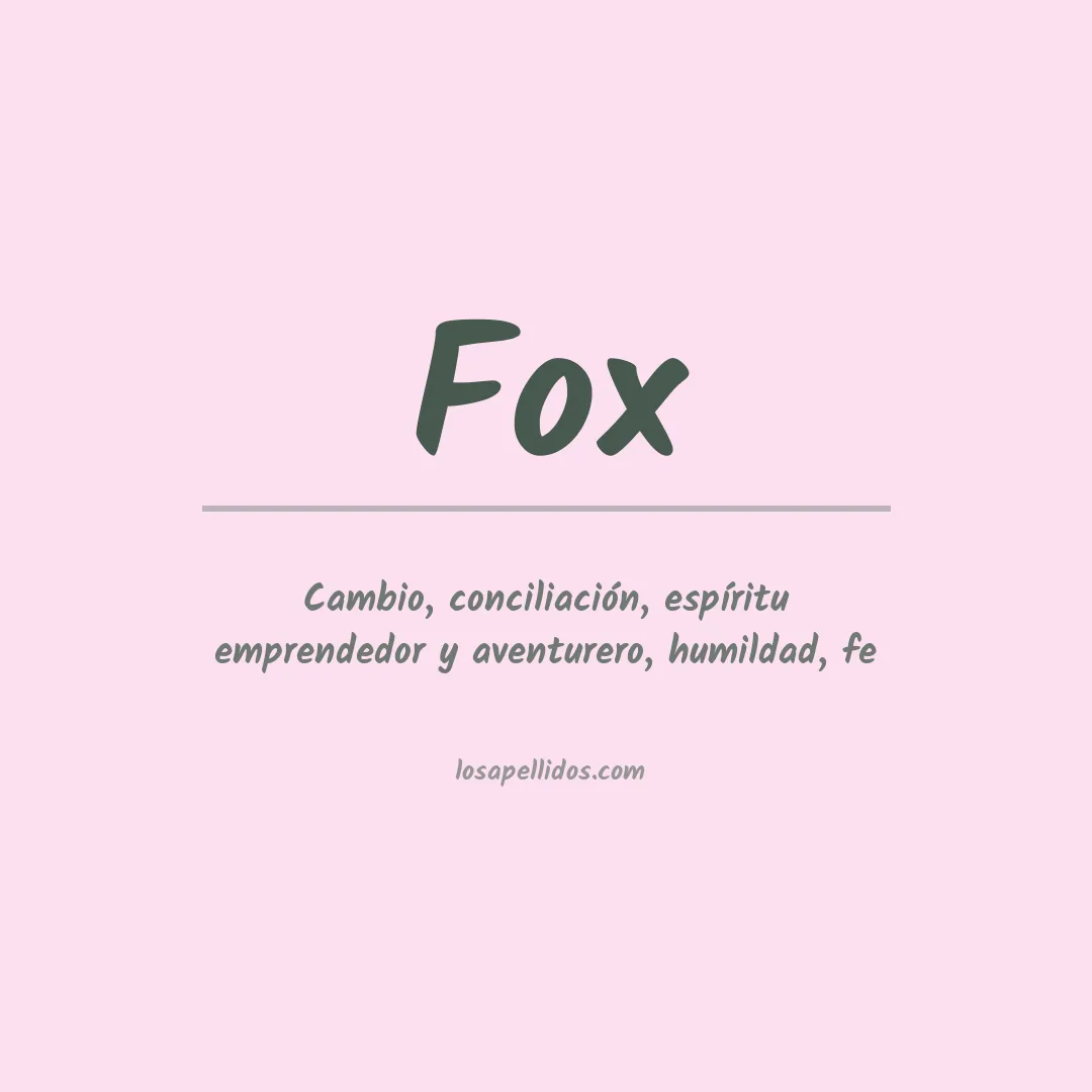 Apellido Fox