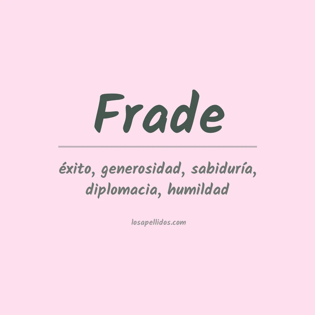Apellido Frade
