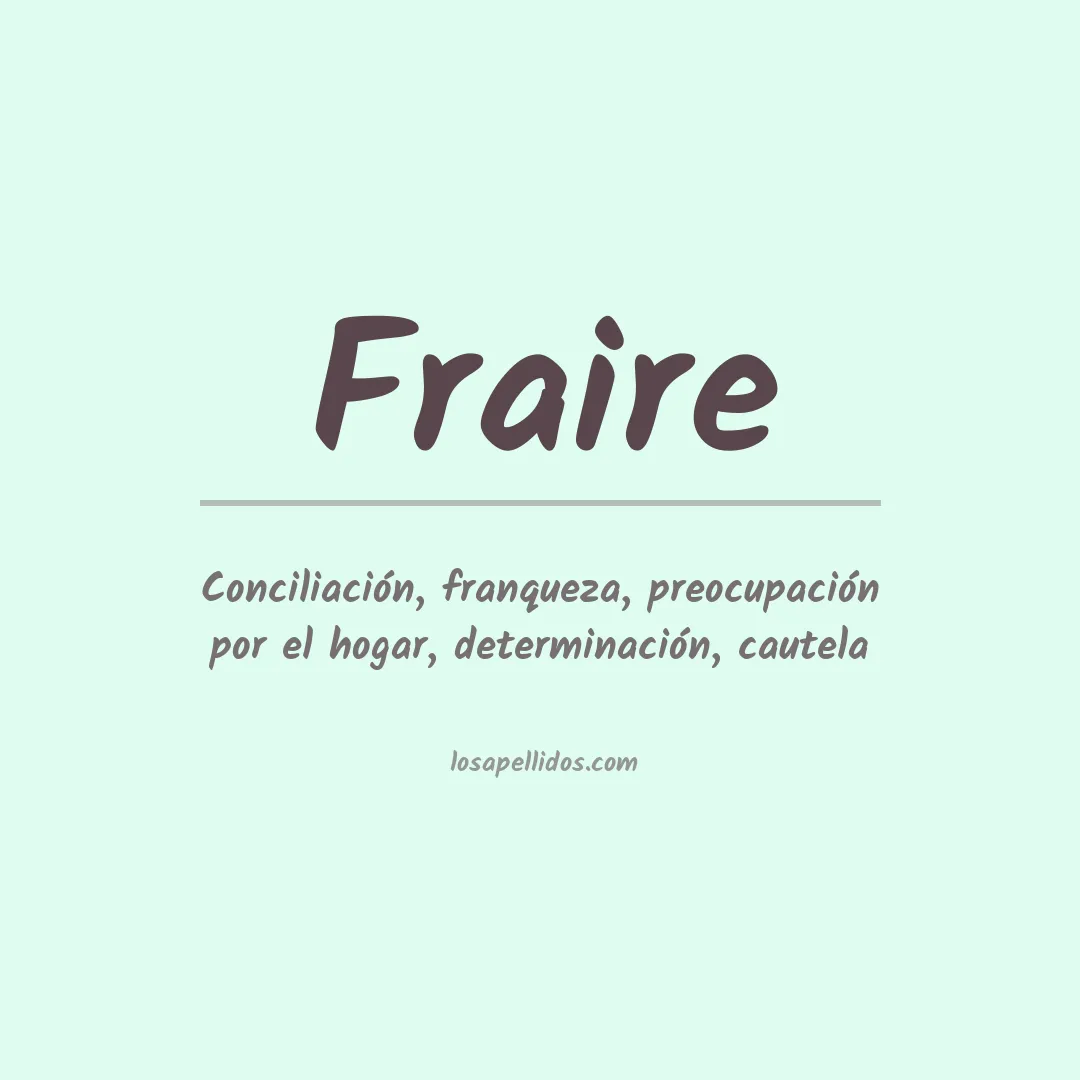 Apellido Fraire