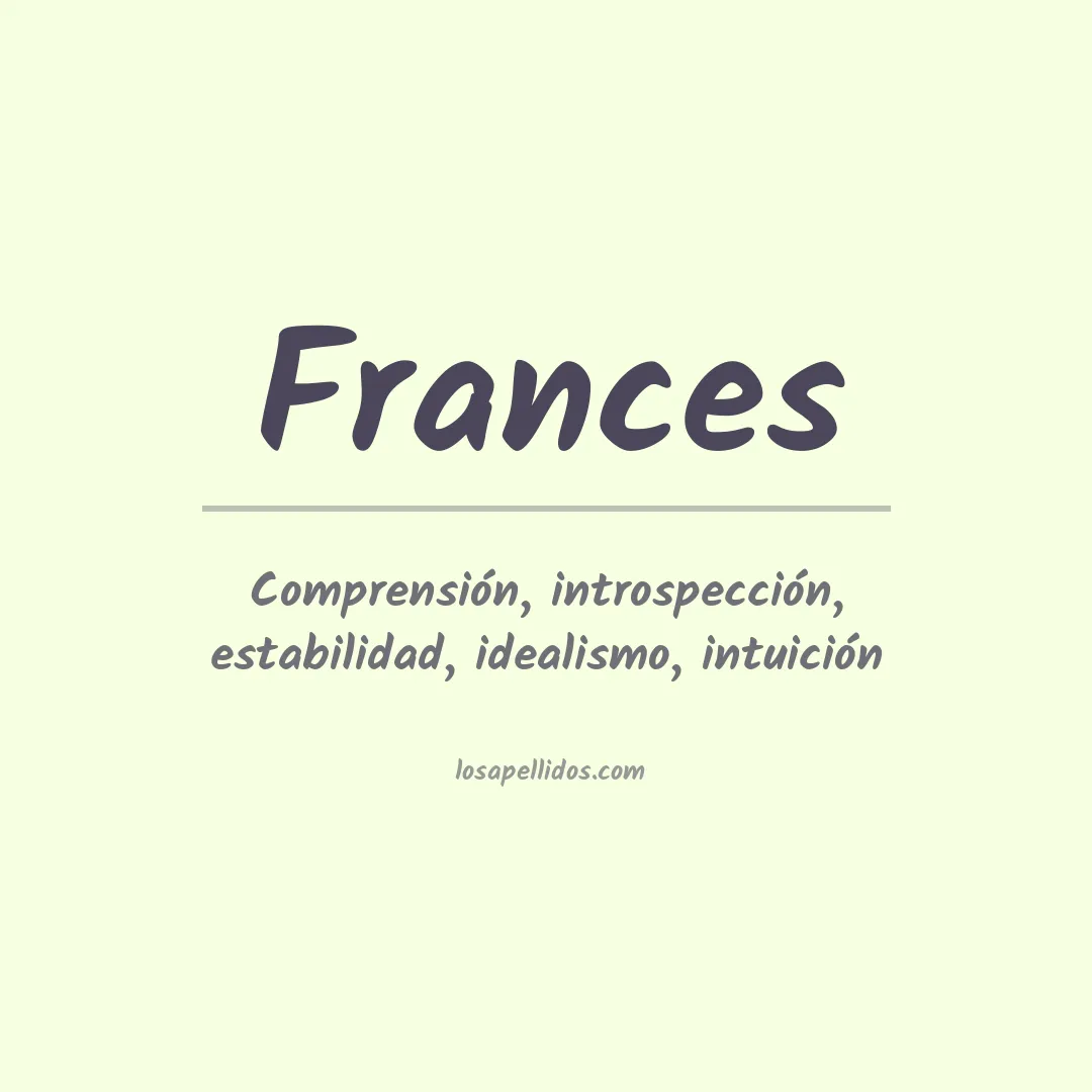 Apellido Frances
