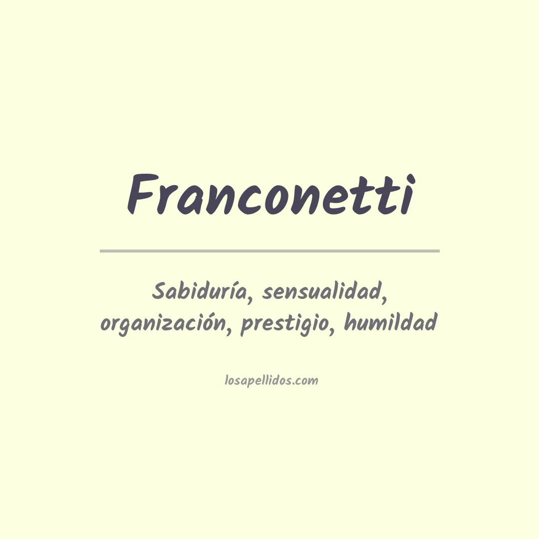 Apellido Franconetti