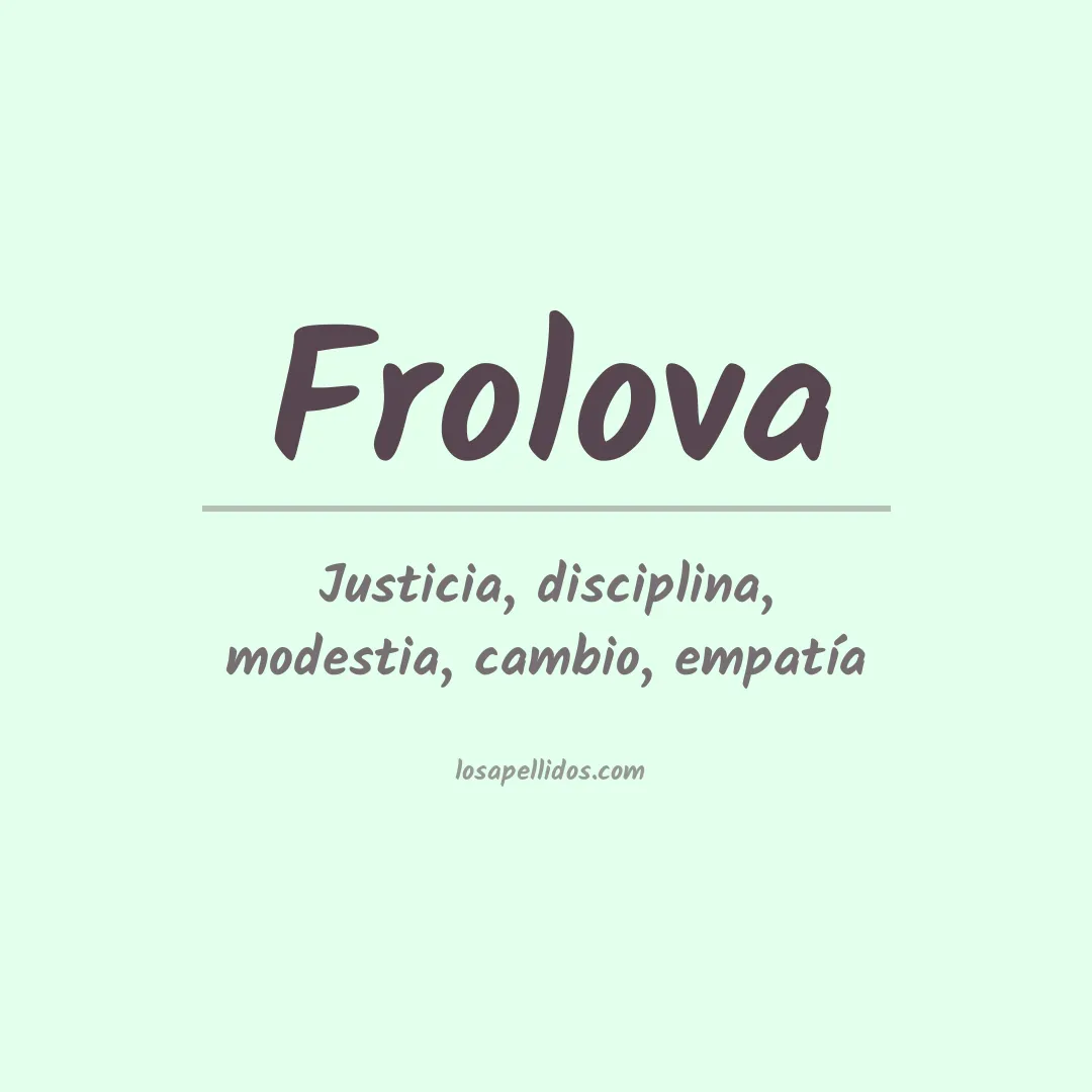 Apellido Frolova