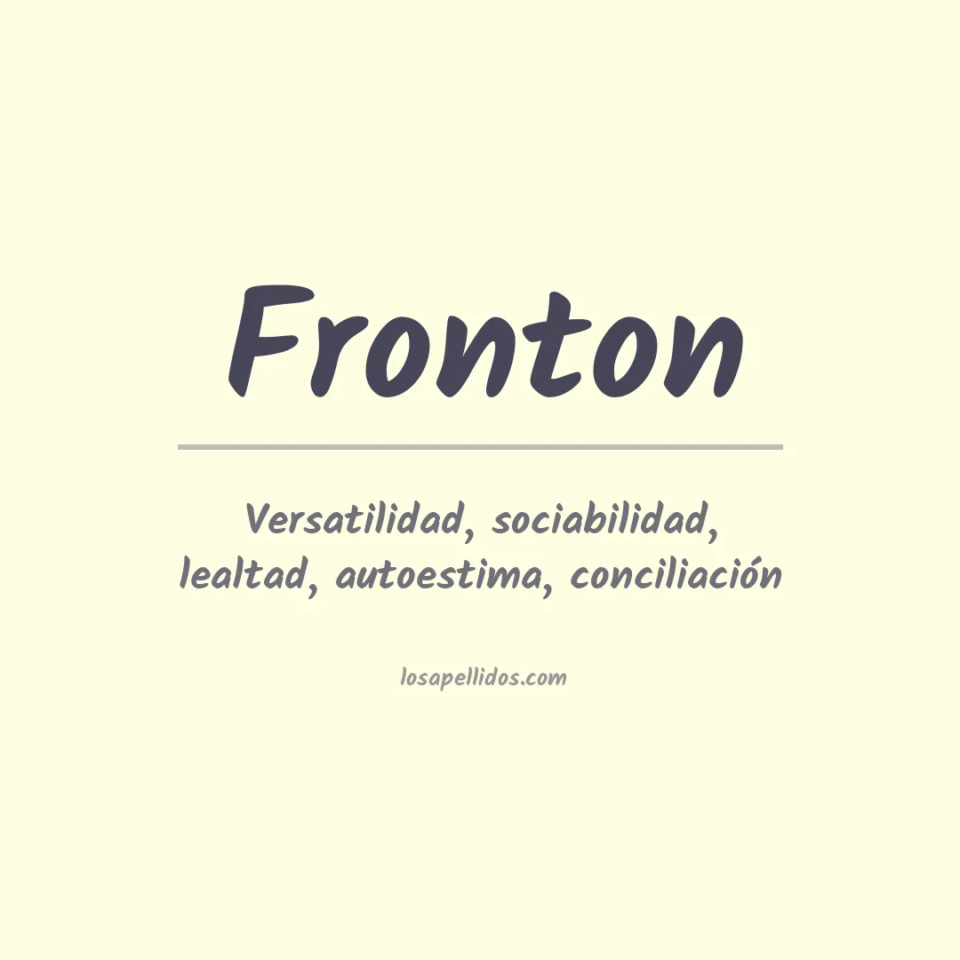 Apellido Fronton