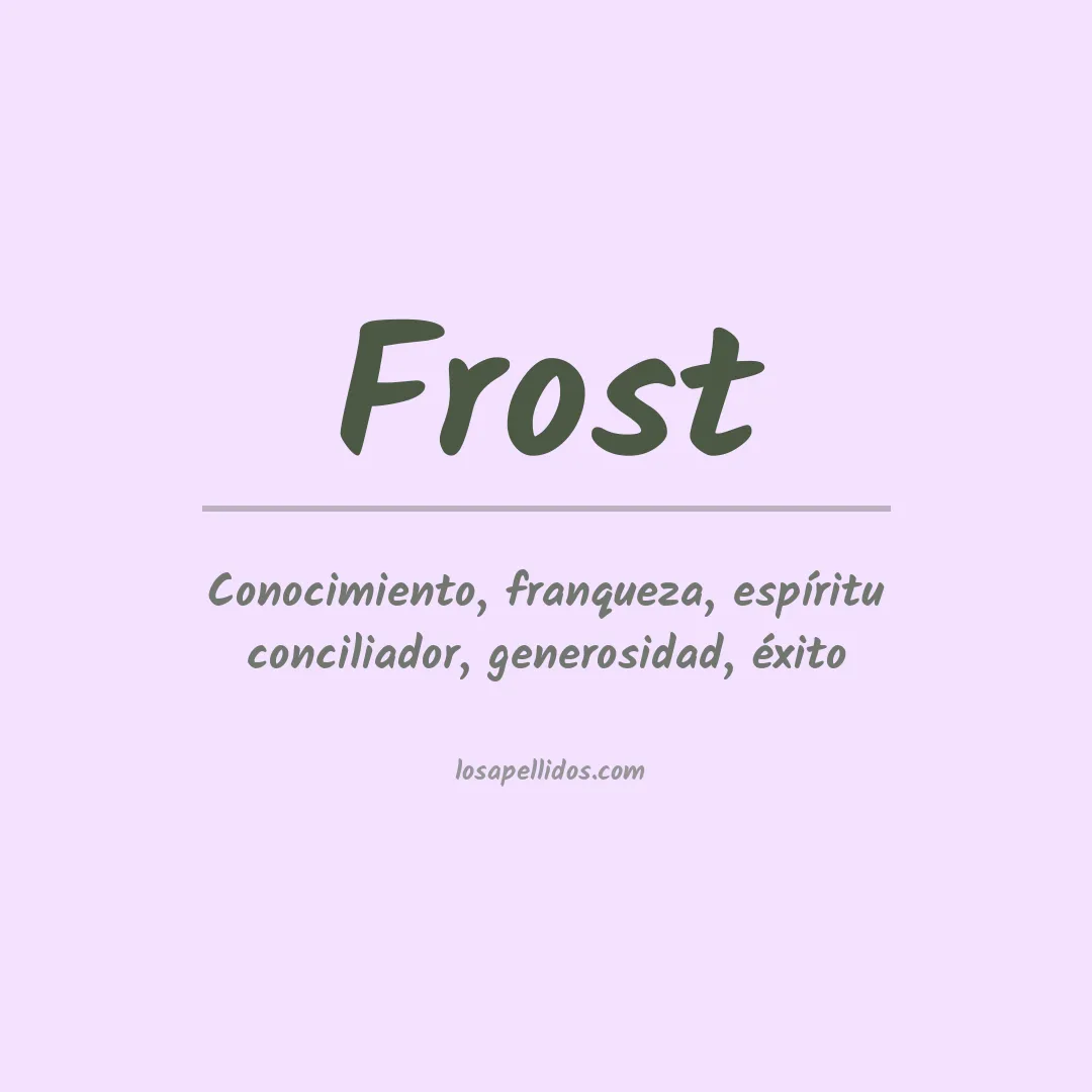 Apellido Frost