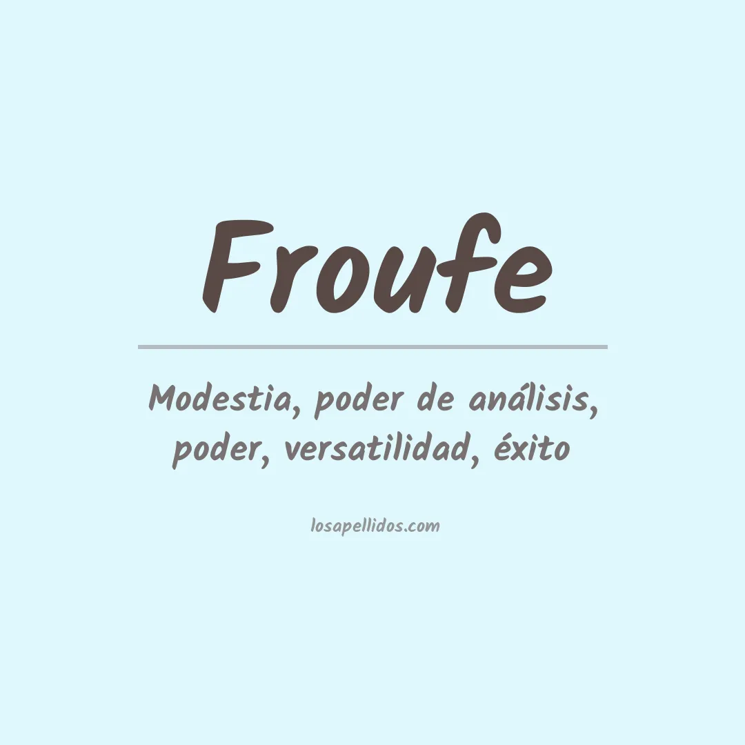 Apellido Froufe