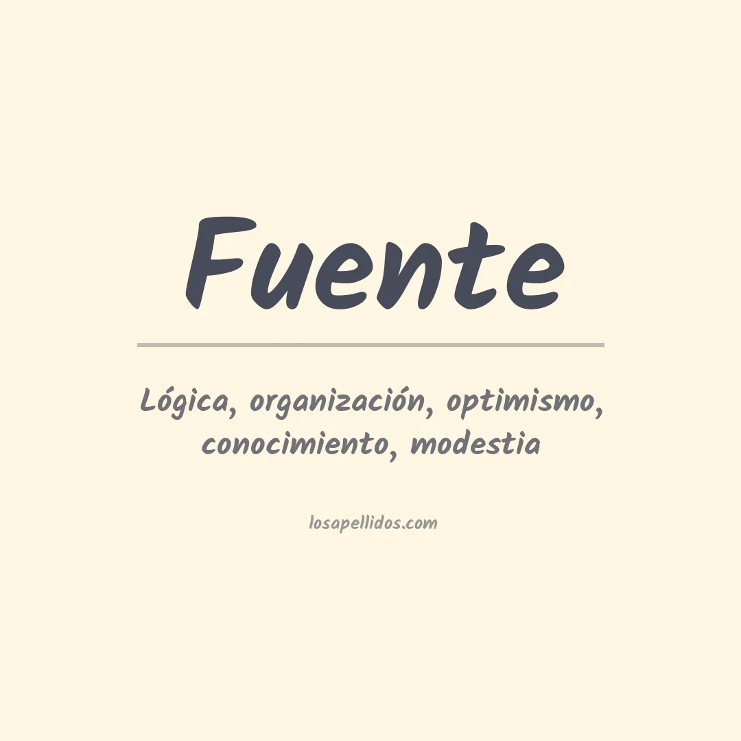 Apellido Fuente