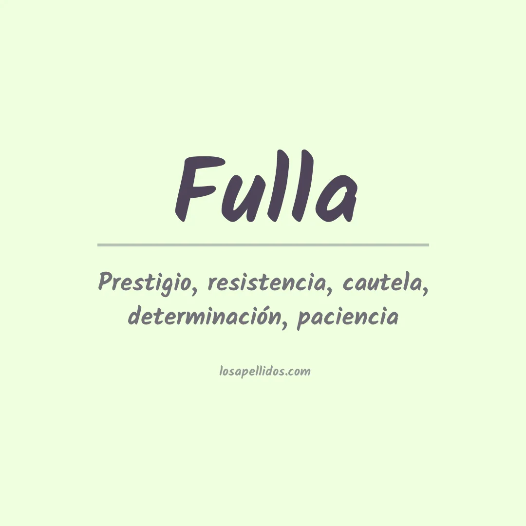 Apellido Fulla