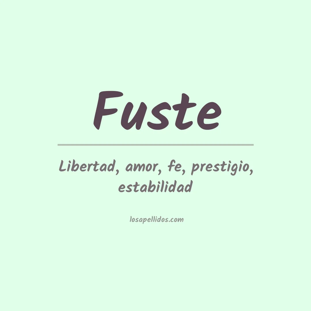 Apellido Fuste