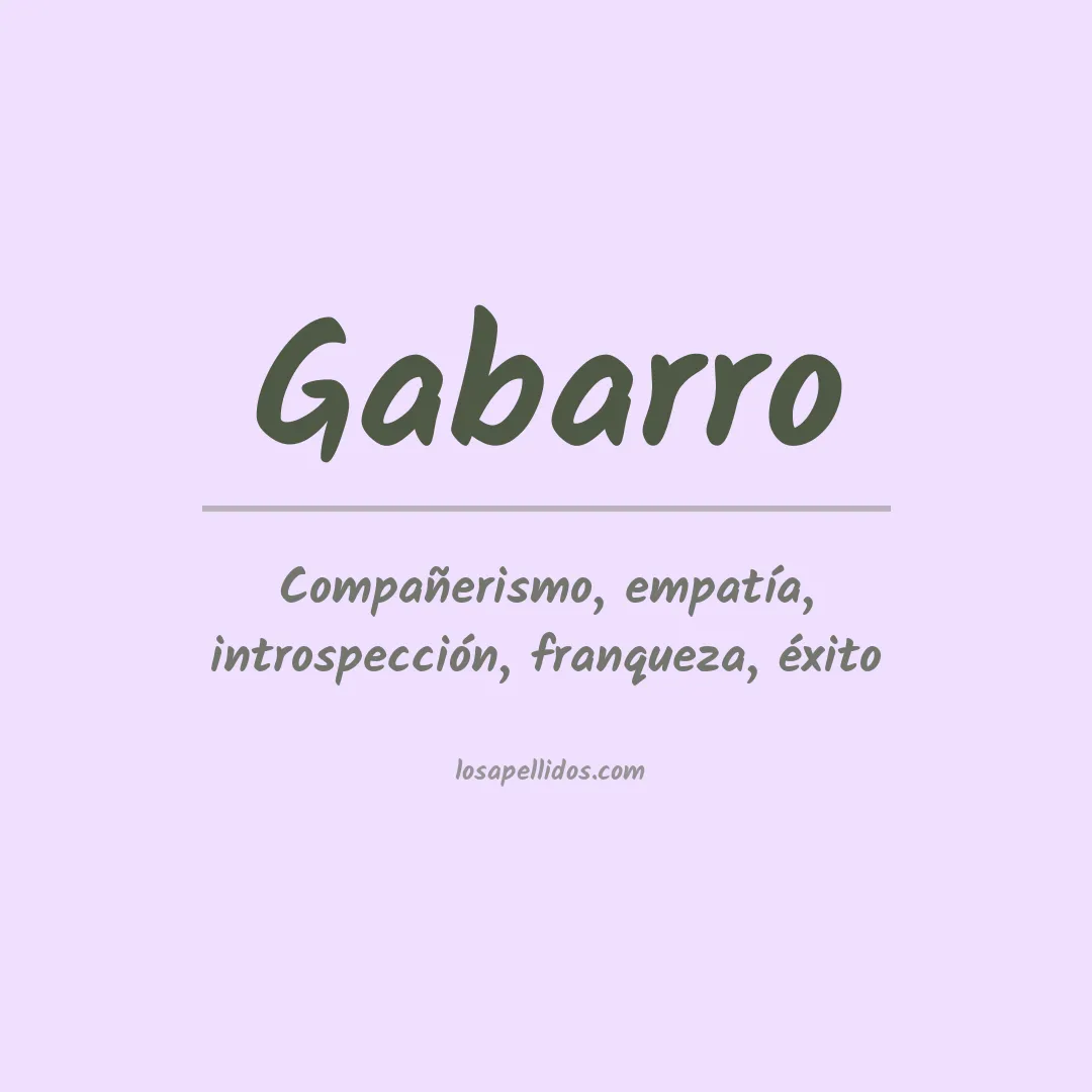 Apellido Gabarro