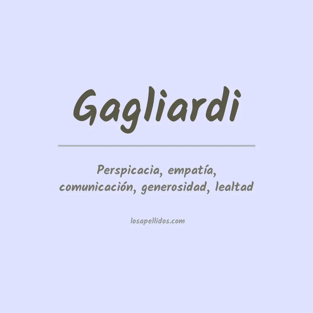 Apellido Gagliardi
