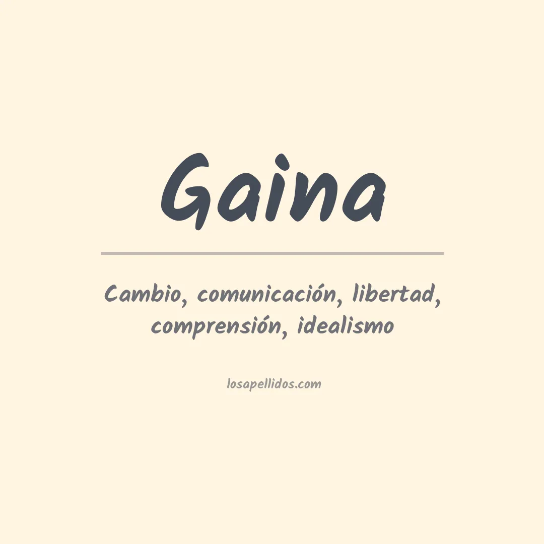 Apellido Gaina