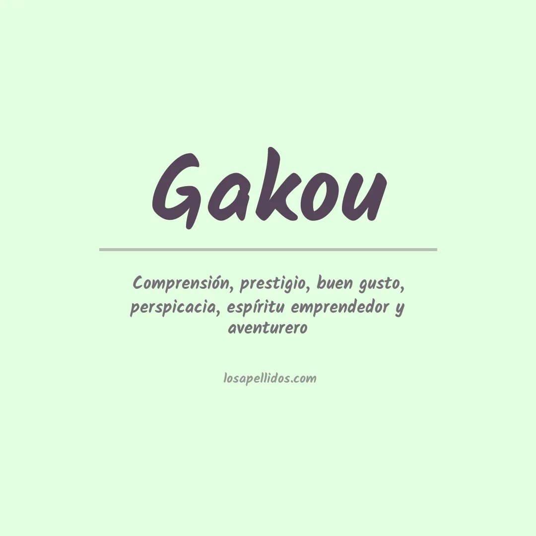 Apellido Gakou