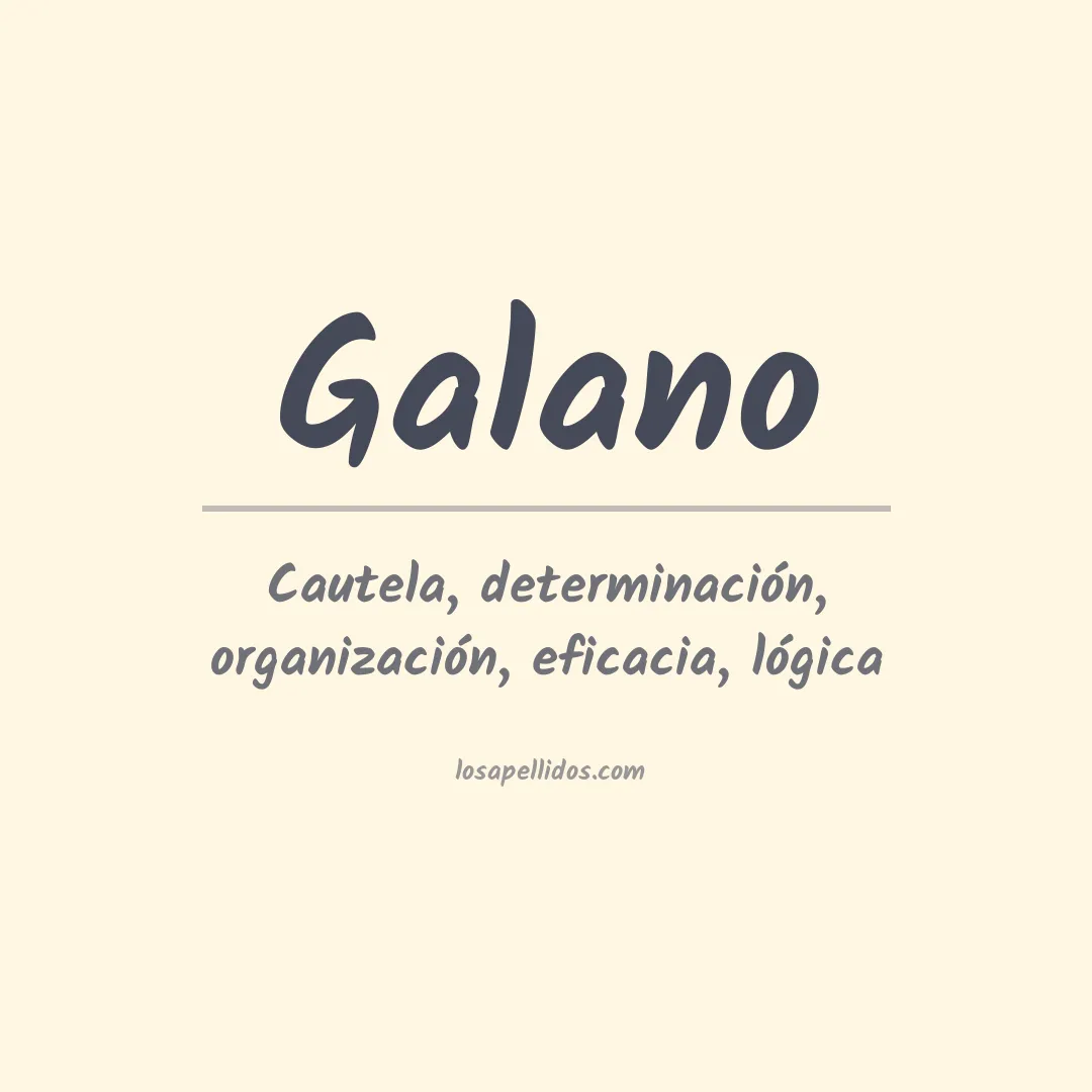 Apellido Galano