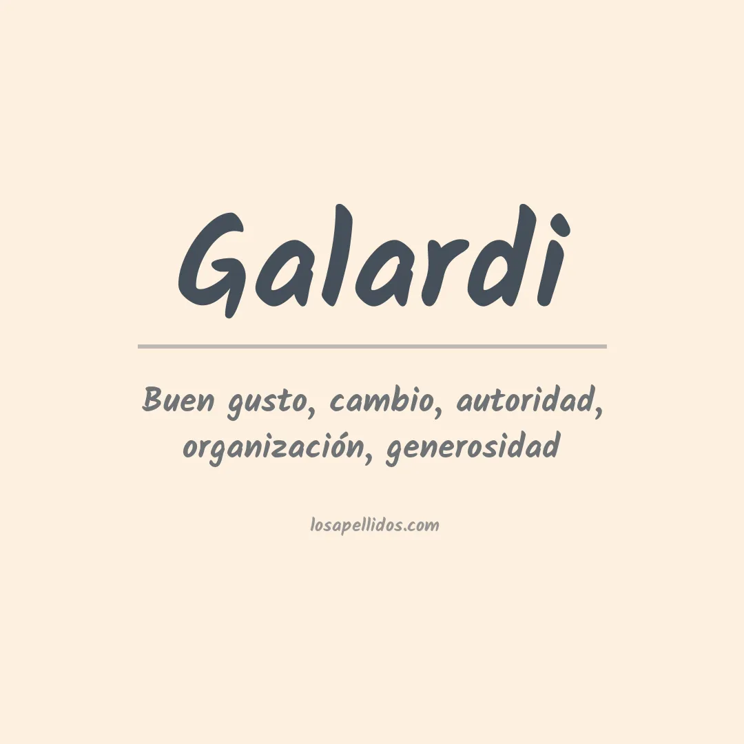 Apellido Galardi