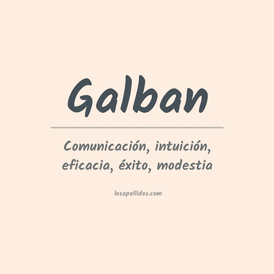 Apellido Galbán