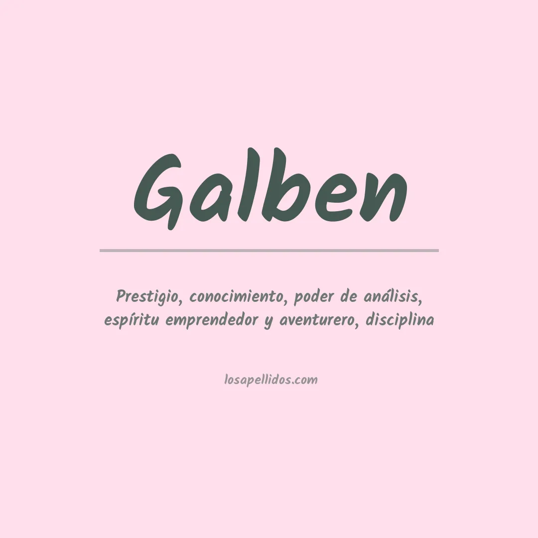 Apellido Galben