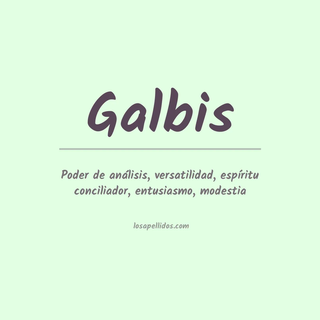 Apellido Galbis