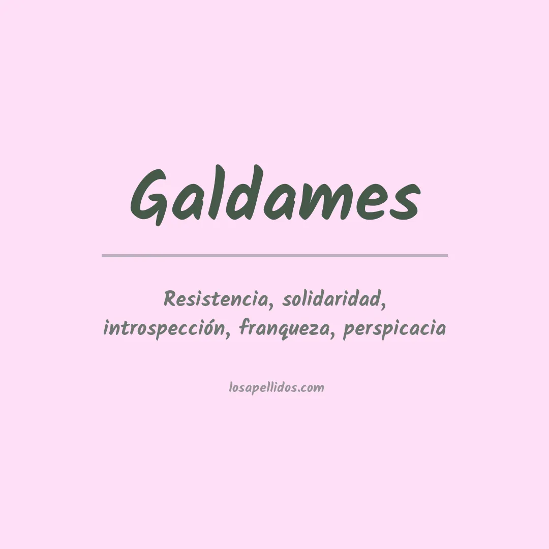 Apellido Galdames
