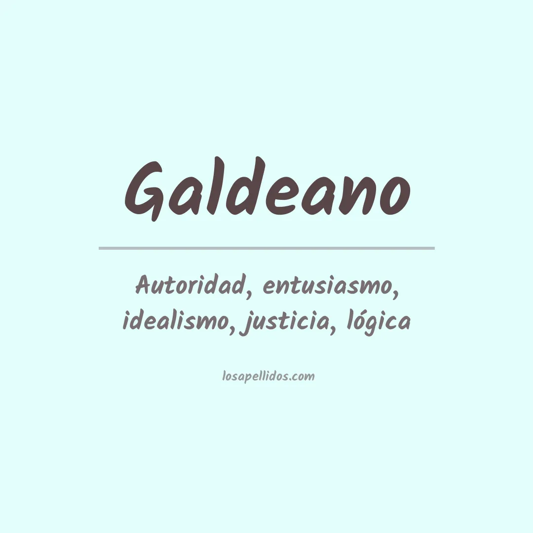 Apellido Galdeano