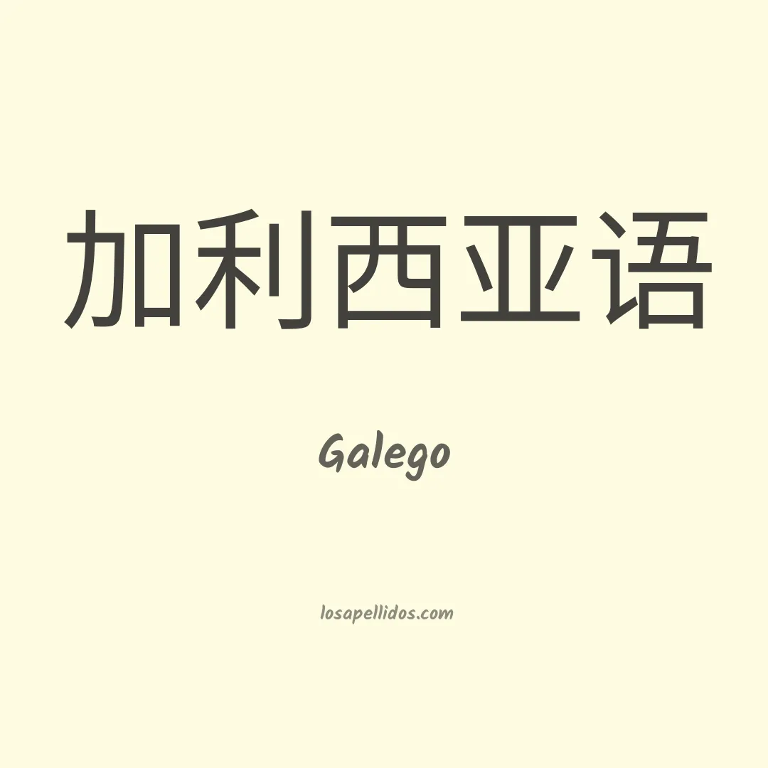Galego en chino