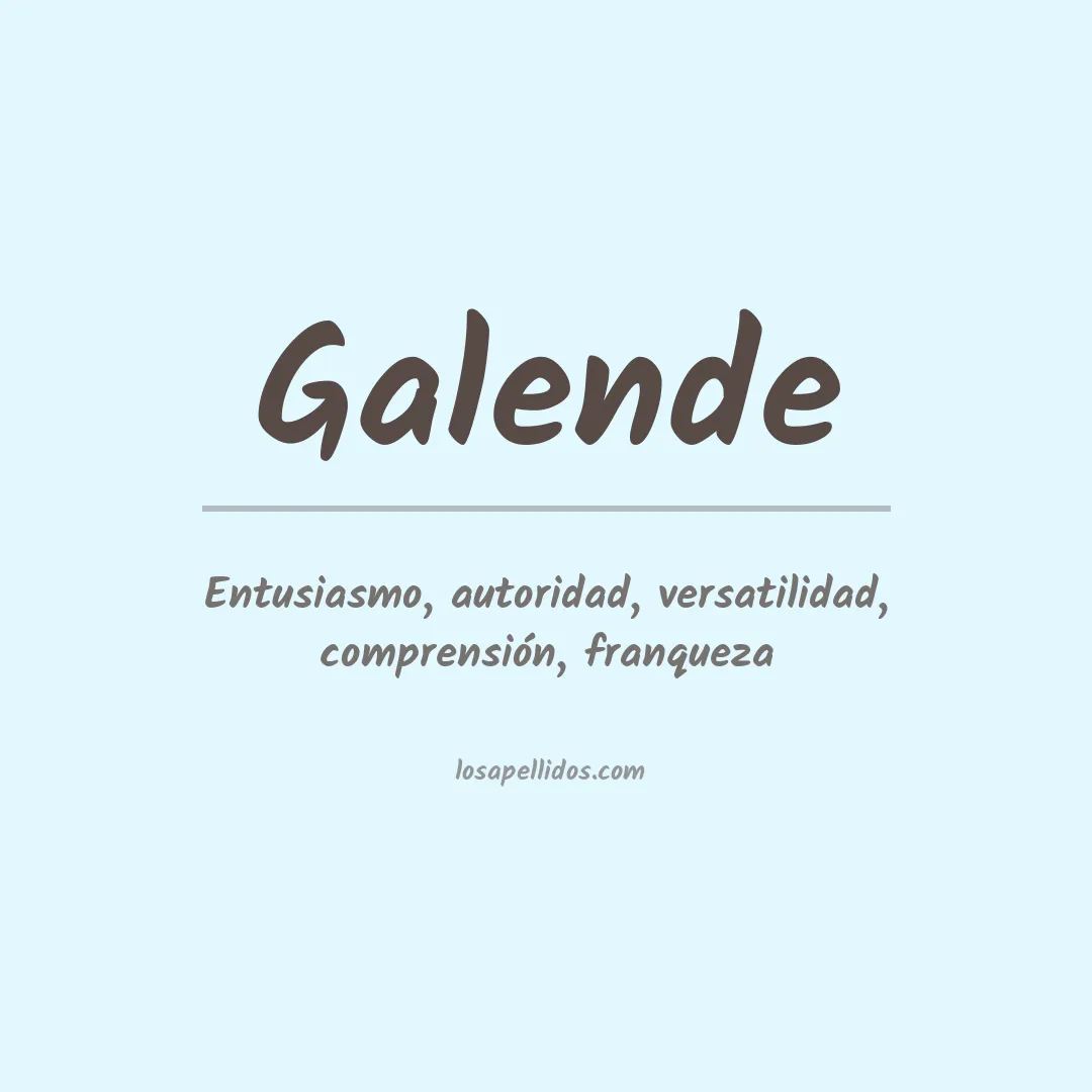 Apellido Galende