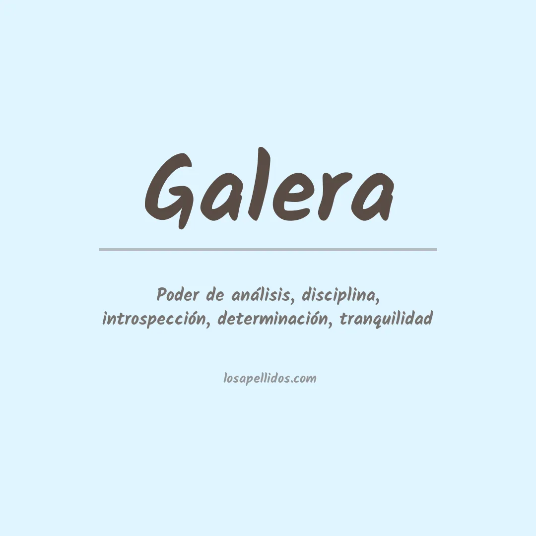 Apellido Galera
