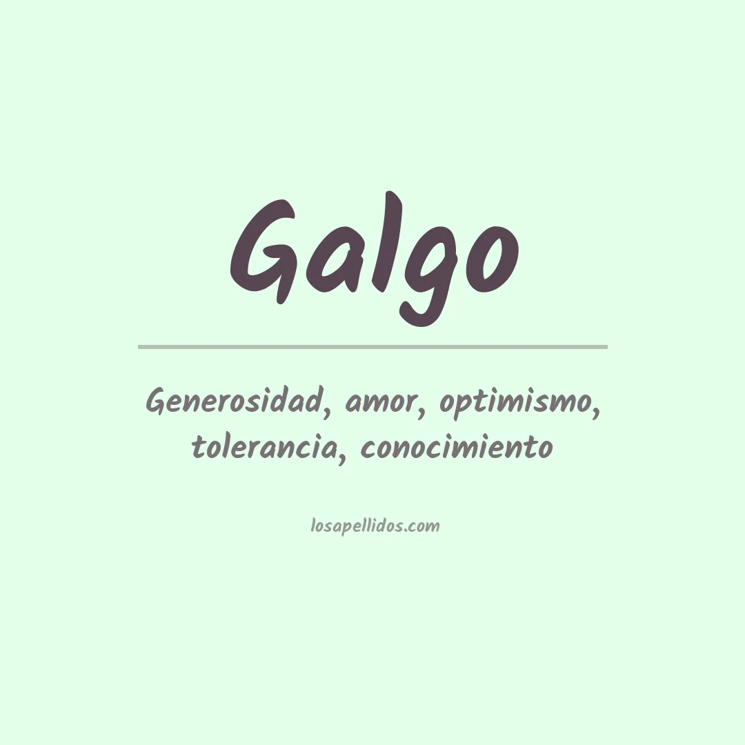 Apellido Galgo