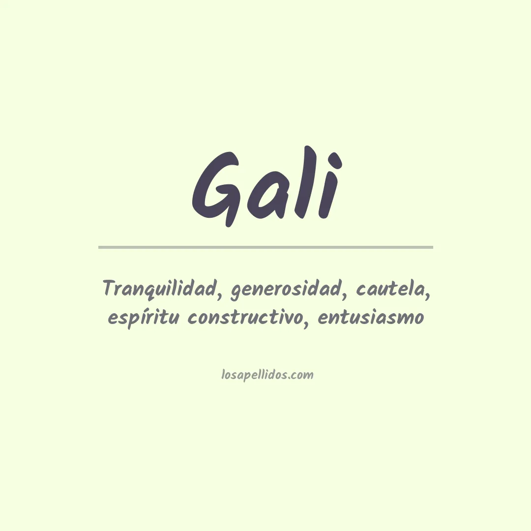 Apellido Gali