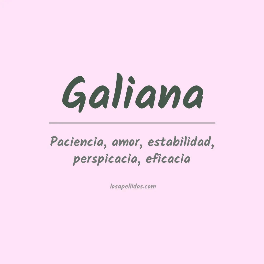 Apellido Galiana