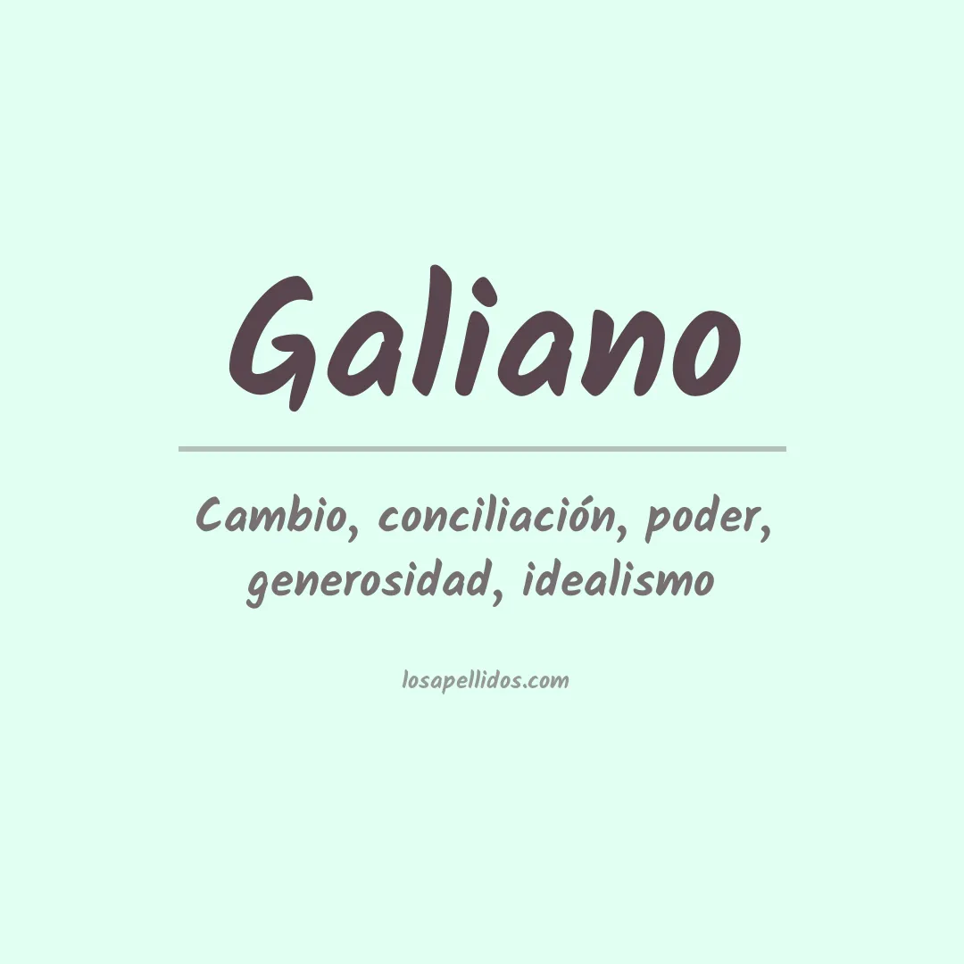 Apellido Galiano