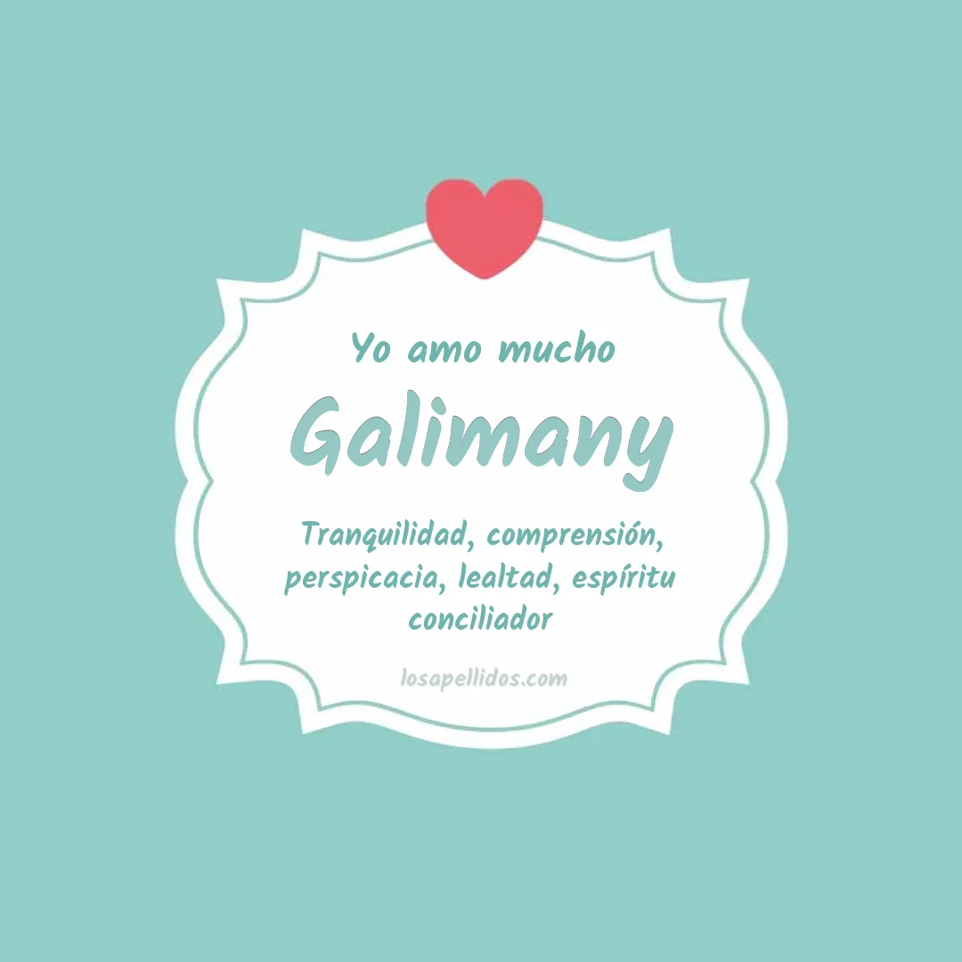 Yo amo mucho Galimany