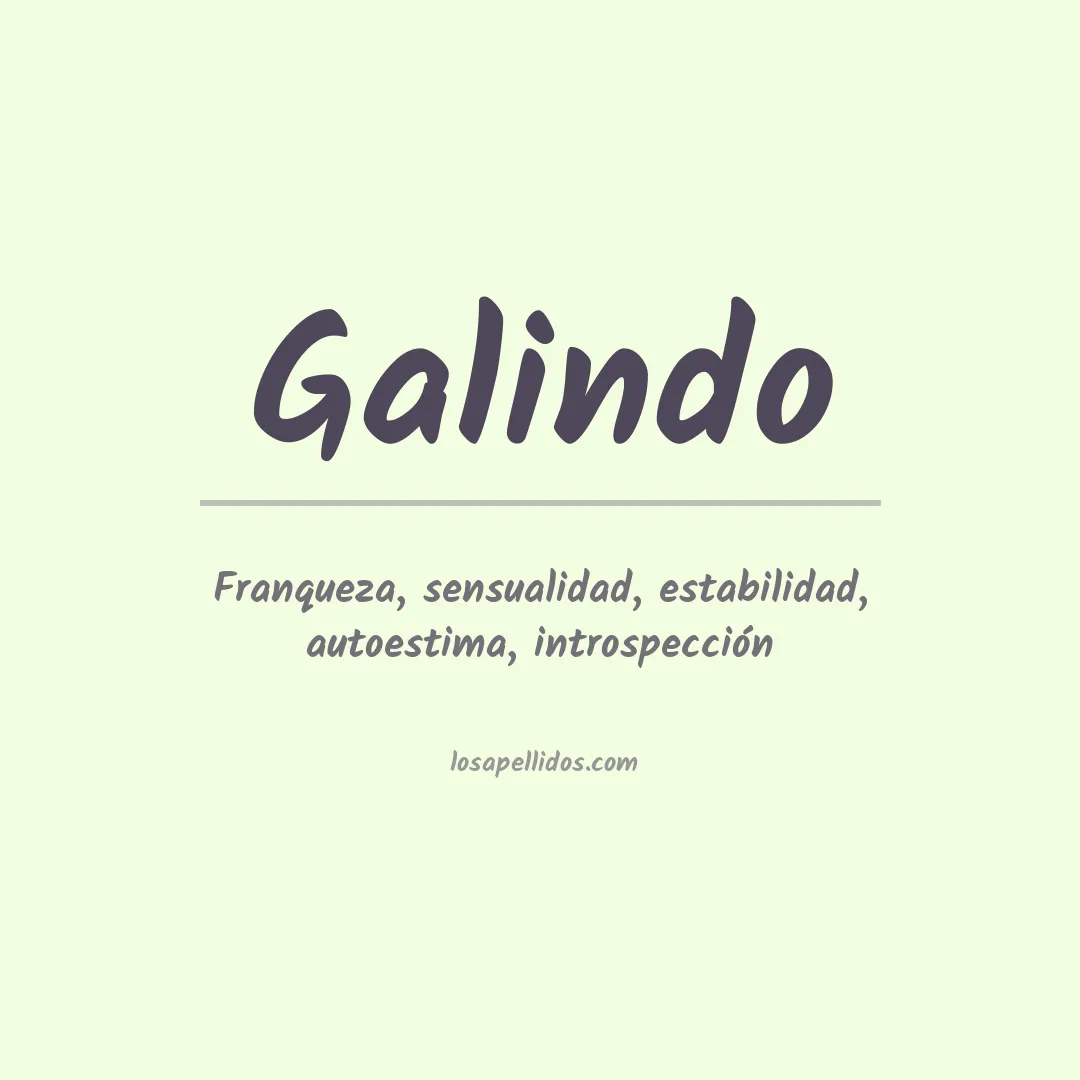 Apellido Galindo