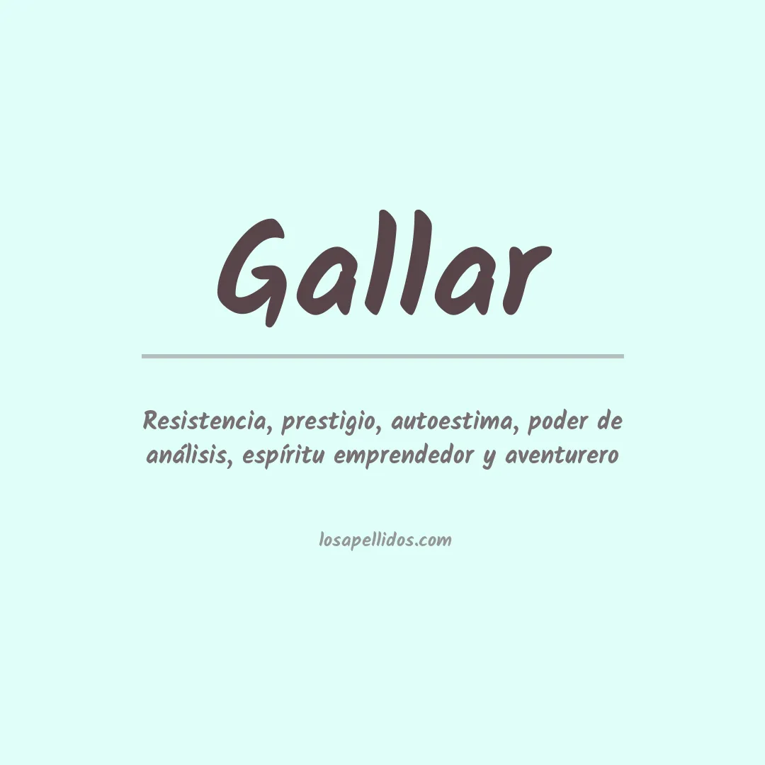 Apellido Gallar