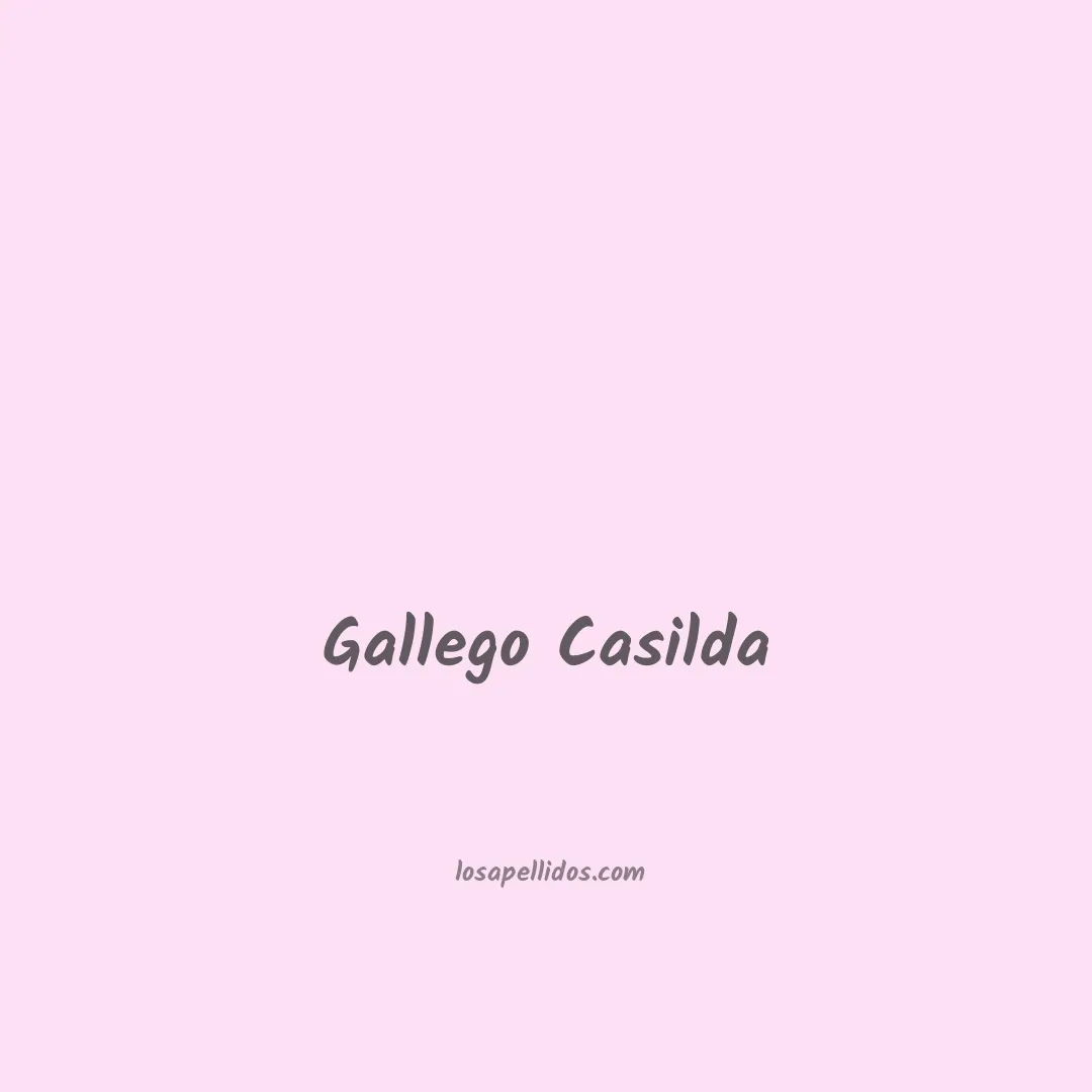 Gallego casilda en chino