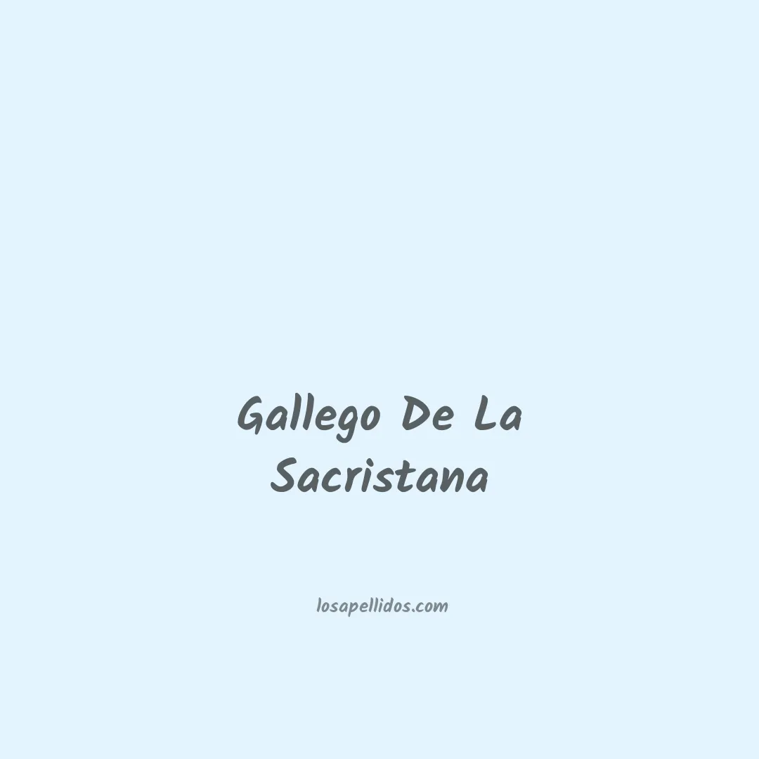 Gallego de la sacristana en chino